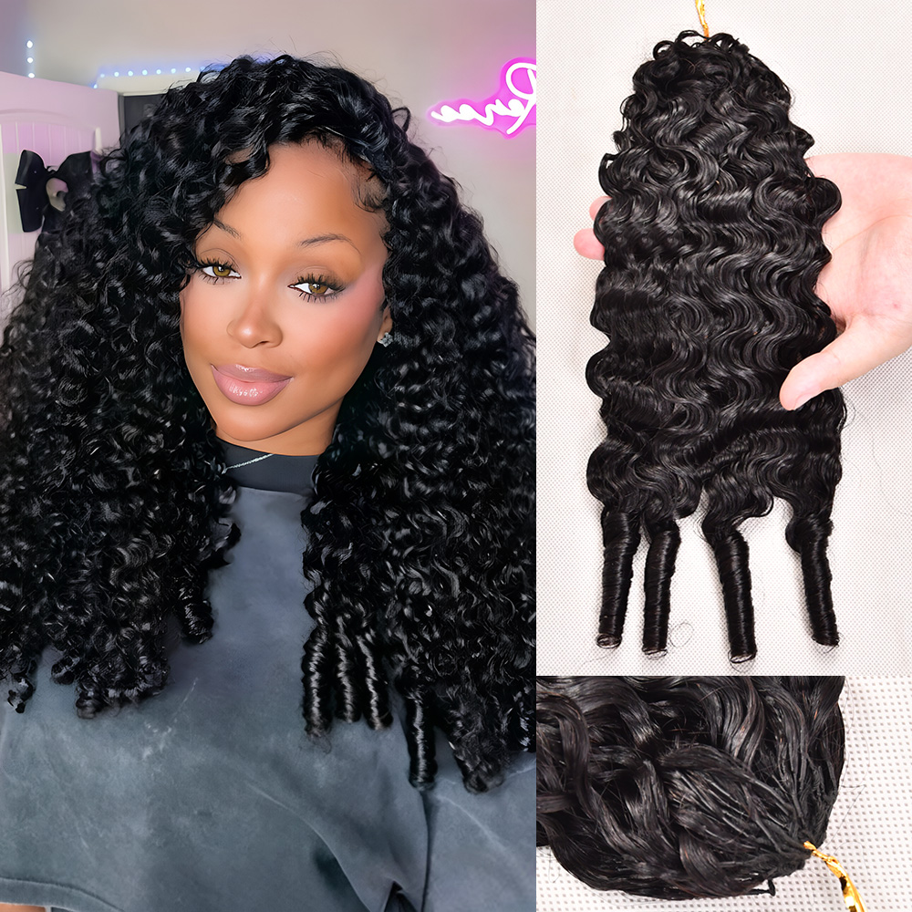 Water Wave Bulk Human Hair For Braiding - Extensiones de cabello humano rizado birmano