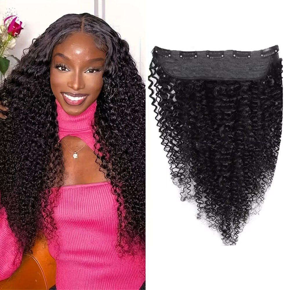 Seamless Clip In Hair Extensions Human Hair - 1 Uds Clips en una pieza