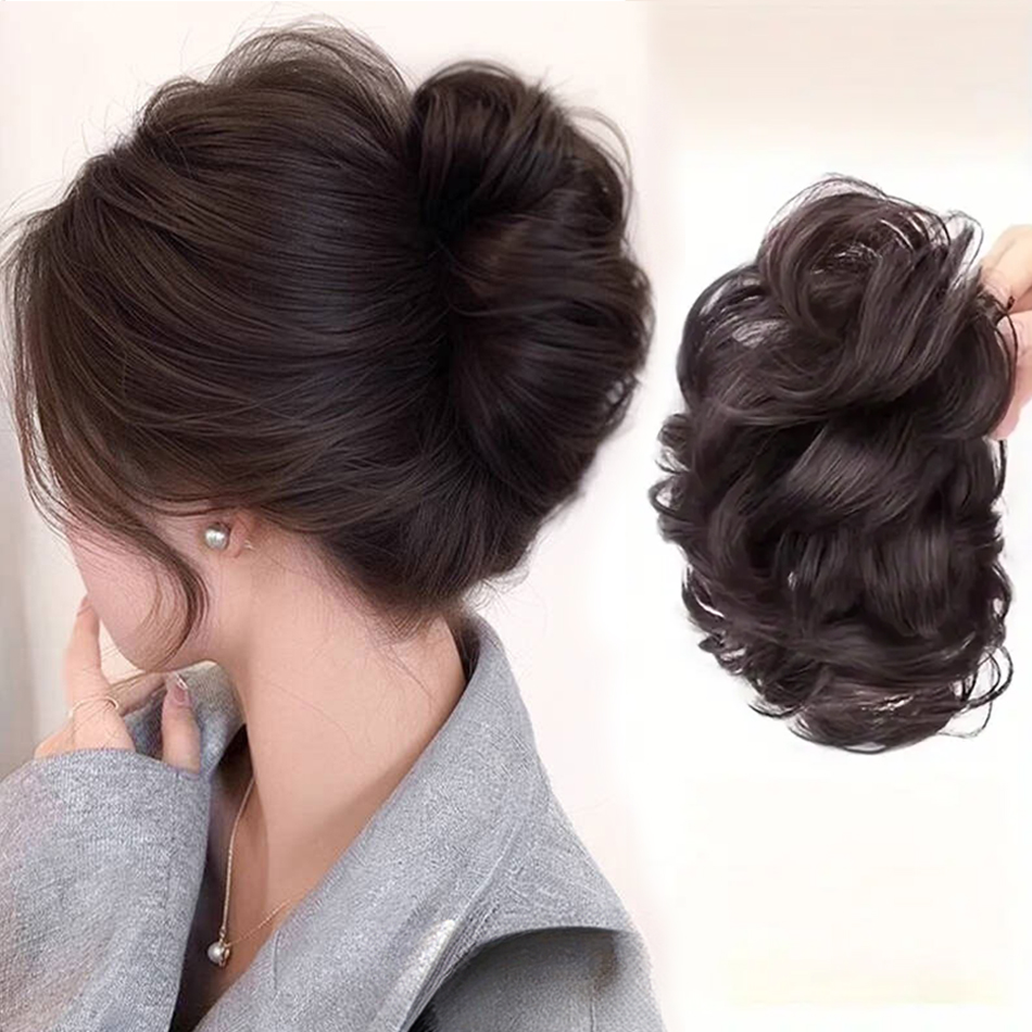 Claw Clip Messy Bun Hair Piece - Moño sintético desordenado, pieza de pelo,