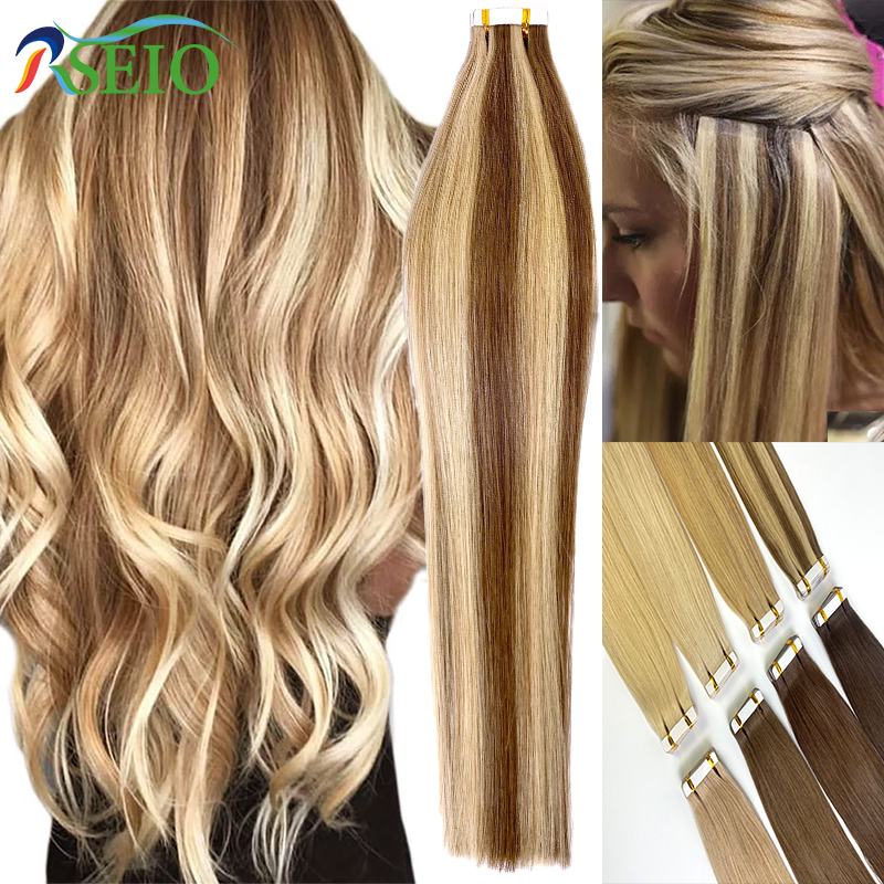 Invisible Tape In Extensions Real Hair - RSEIO-Cinta recta en extensiones de cabello