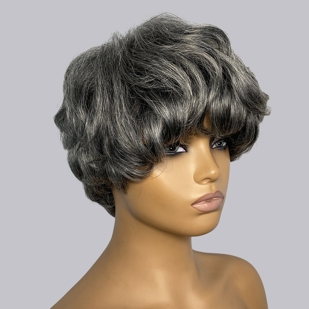 Short Pixie Cut Wig Human Hair Cheap - Pelucas de cabello humano con corte