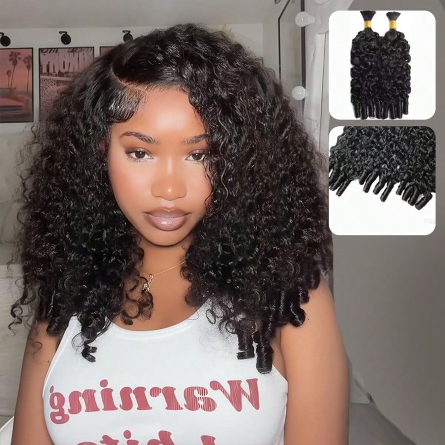 Water Wave Bulk Human Hair For Braiding - Cabello Humano Rizado Birmano Smilegirl 12A