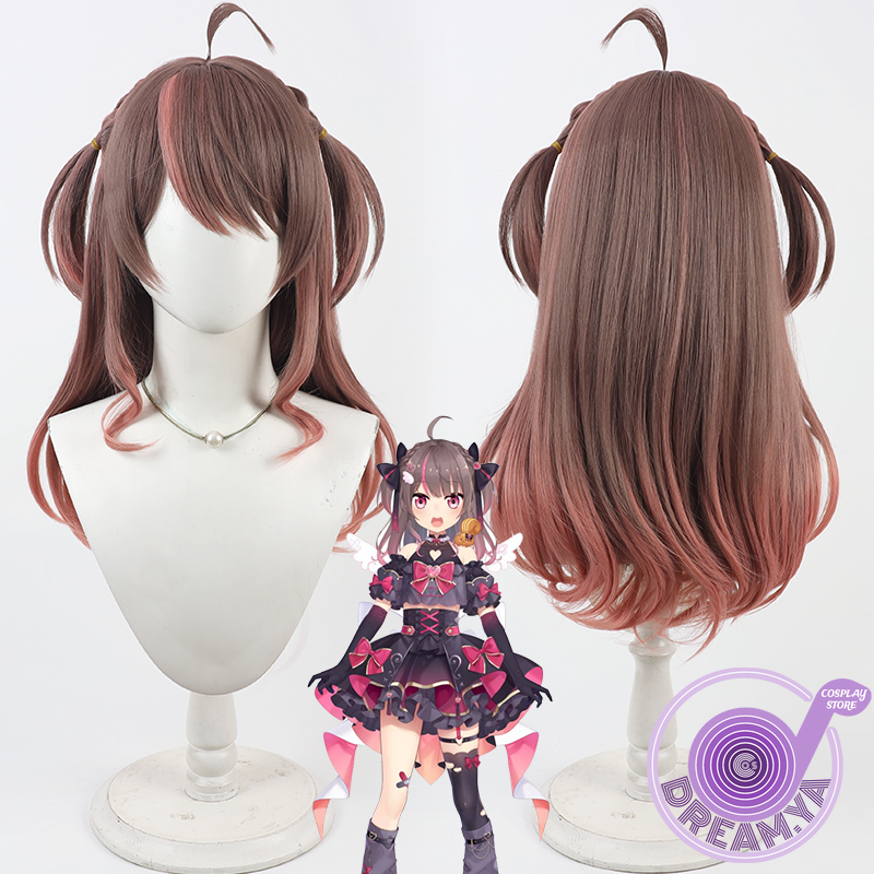 Synthetic Wigs - Peluca de Cosplay Natsuiro Matsuri Vtuber,