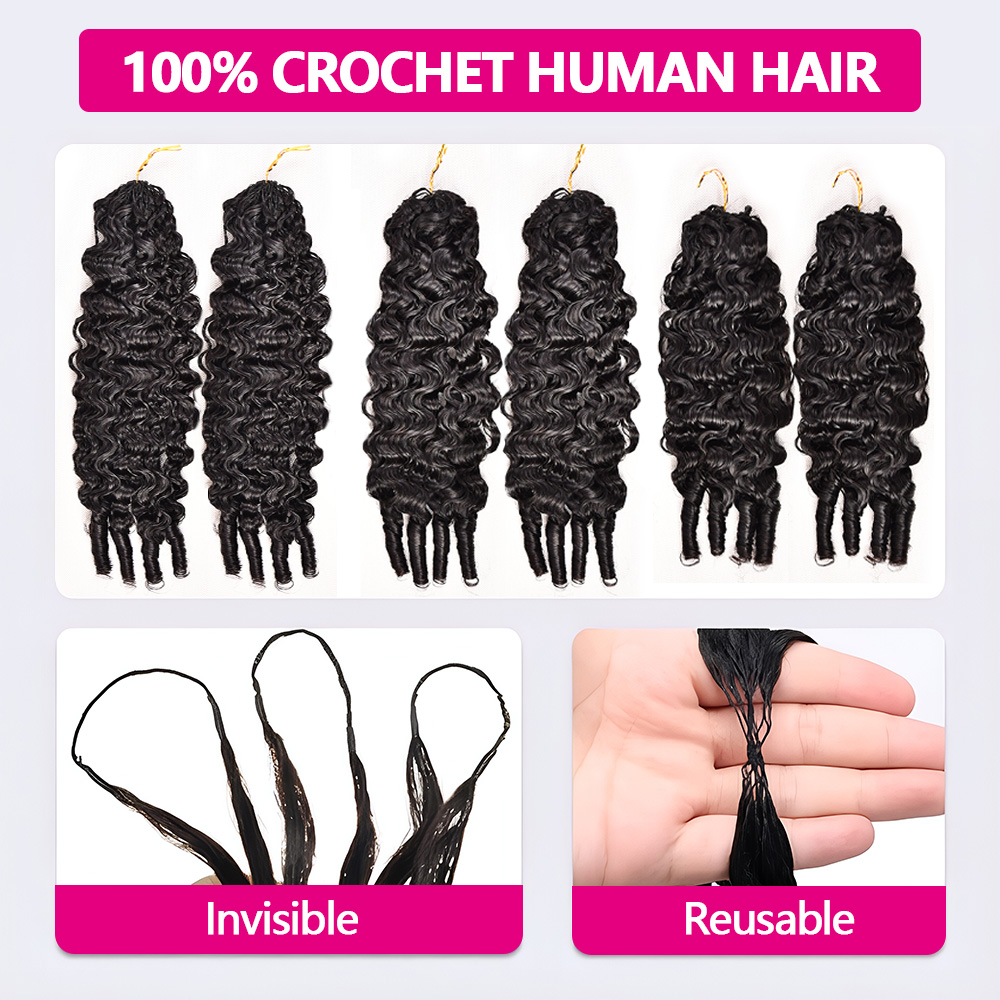 Extensiones de cabello humano  - Water Wave Bulk Human Hair For Braiding reseña y precio