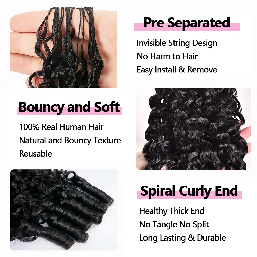 Extensiones de cabello humano  - Water Wave Bulk Human Hair For Braiding reseña y precio