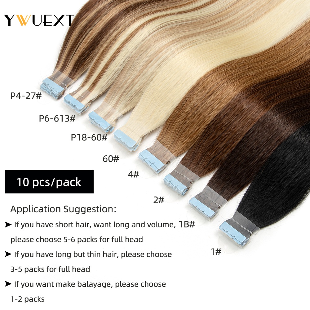 YWUEXT Mini Cinta en Extension - Invisible Tape In Extensions Real Hair reseña y precio