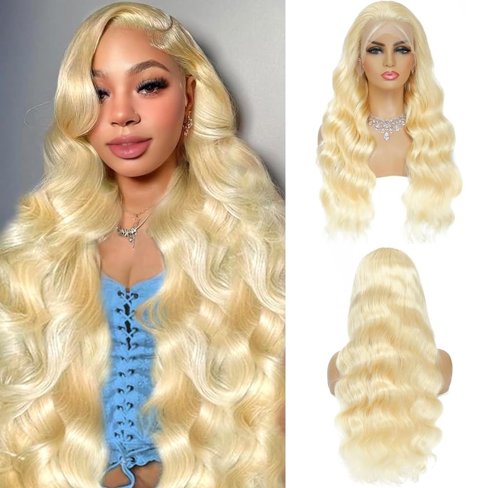 Peluca frontal de encaje HD 61 - 613 Blonde Body Wave Lace Front Wig reseña y precio