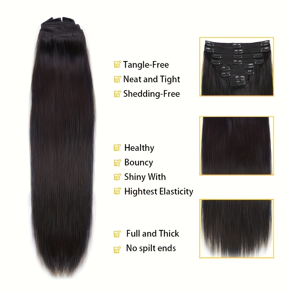 Extensiones de Cabello con Cli - Seamless Clip In Hair Extensions Human Hair reseña y precio