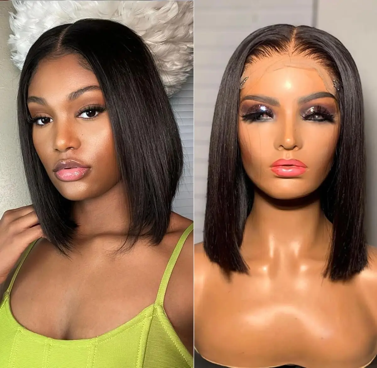 Pelucas de cabello humano liso - Glueless Wear And Go Human Hair Wig reseña y precio
