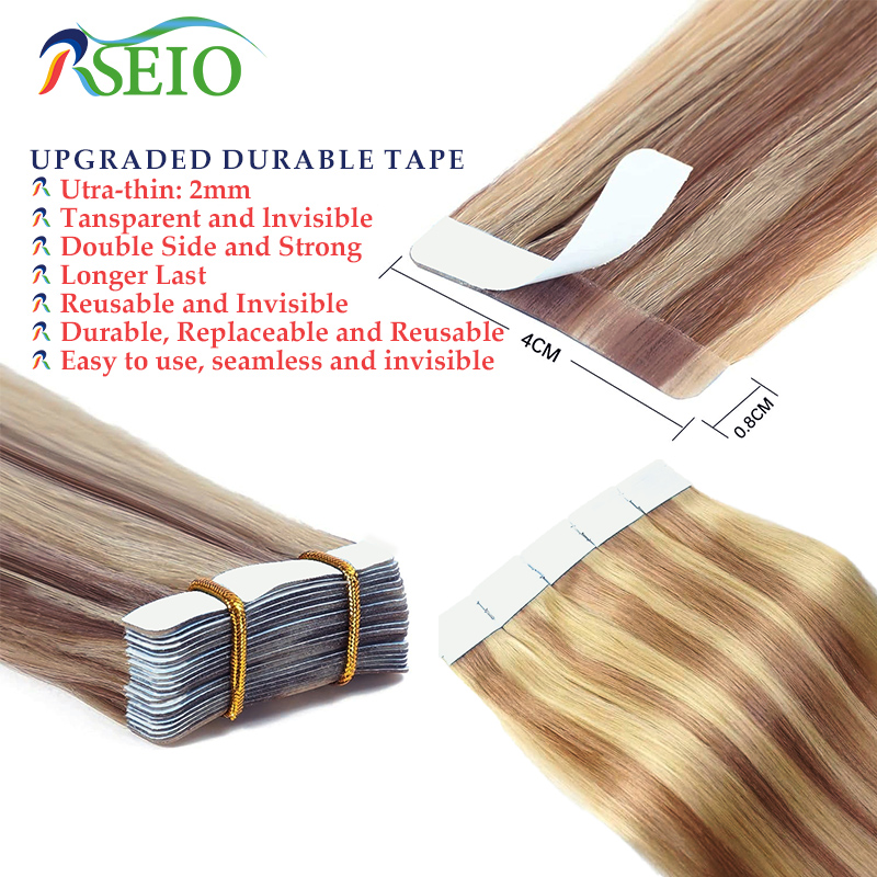 RSEIO-Cinta recta en extension - Invisible Tape In Extensions Real Hair reseña y precio