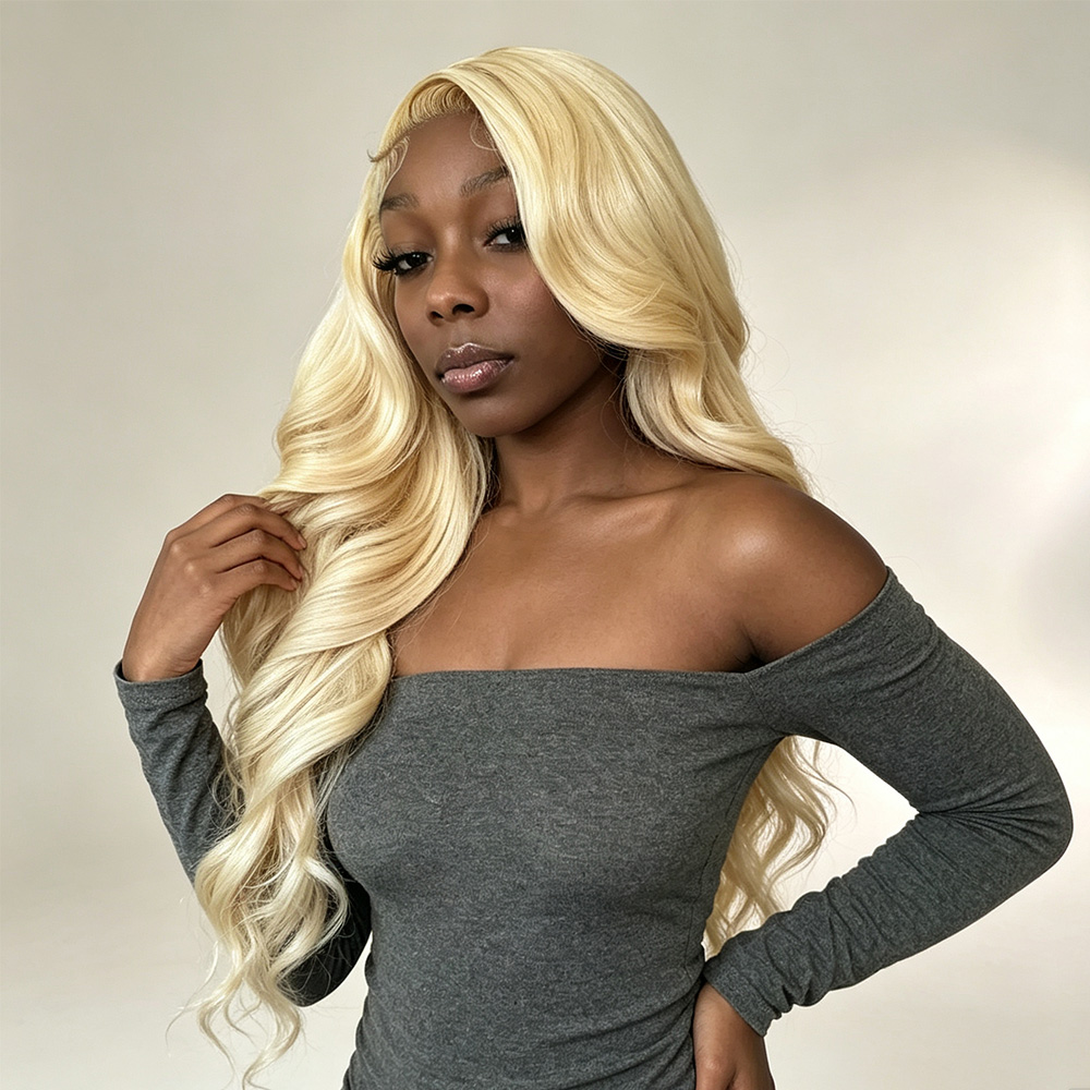 Peluca frontal de encaje trans - 613 Blonde Body Wave Lace Front Wig reseña y precio