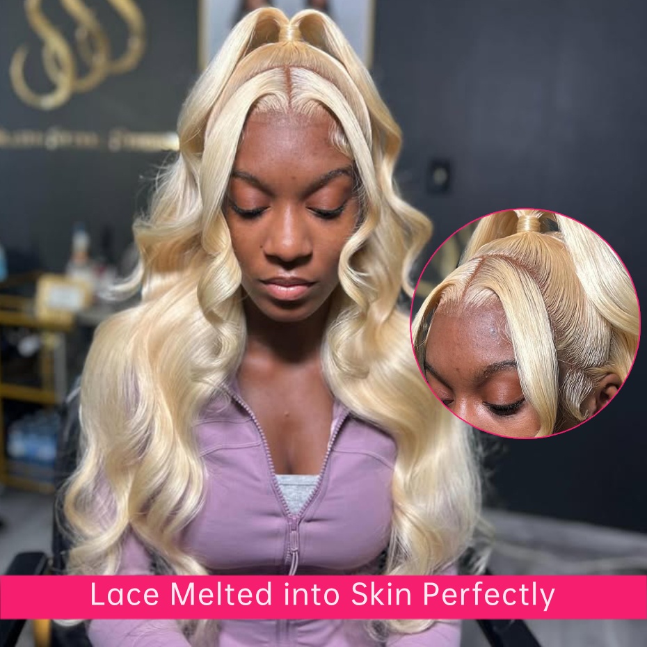 Peluca de Cabello Humano Remy  - 613 Blonde Body Wave Lace Front Wig reseña y precio