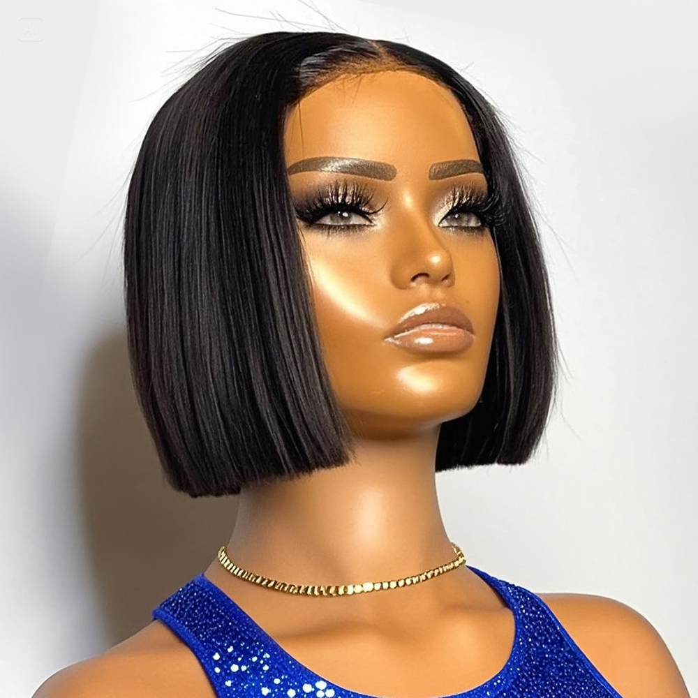 Peluca Bob Corta Lisa de 250%  - Glueless Wear And Go Human Hair Wig reseña y precio