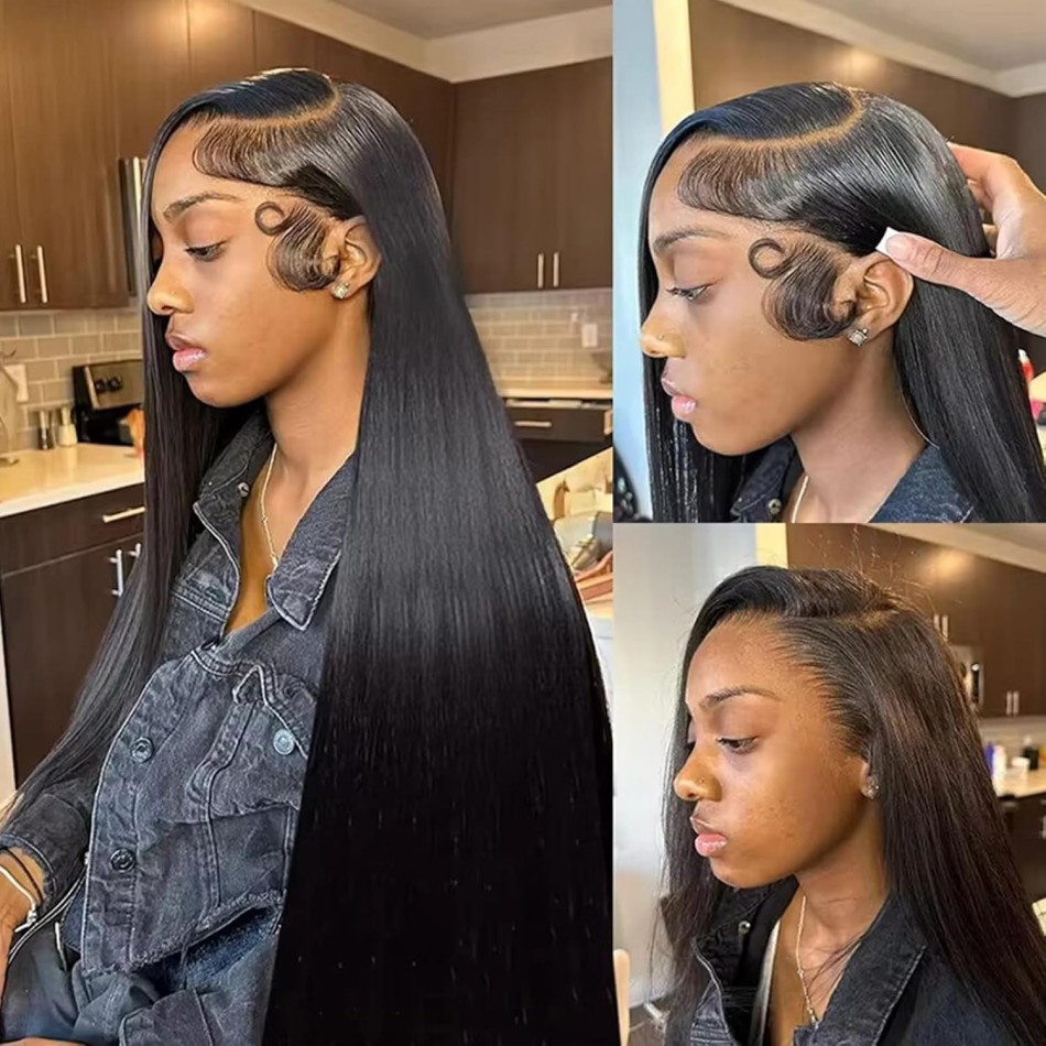 Pelucas de cabello humano liso - Hd Lace Frontal Wig Human Hair Pre Plucked reseña y precio