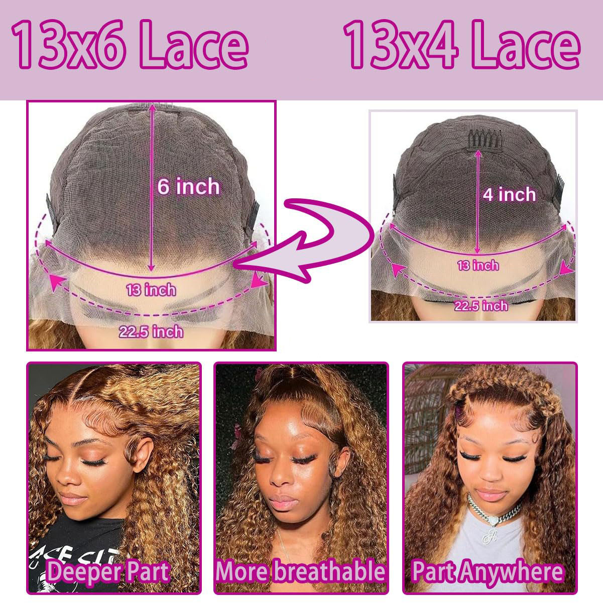 36 pulgadas de onda profunda P - Lace Front Wigs reseña y precio