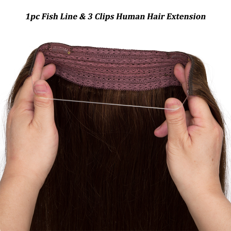 Línea de pesca recta, extensio - Seamless Clip In Hair Extensions Human Hair reseña y precio