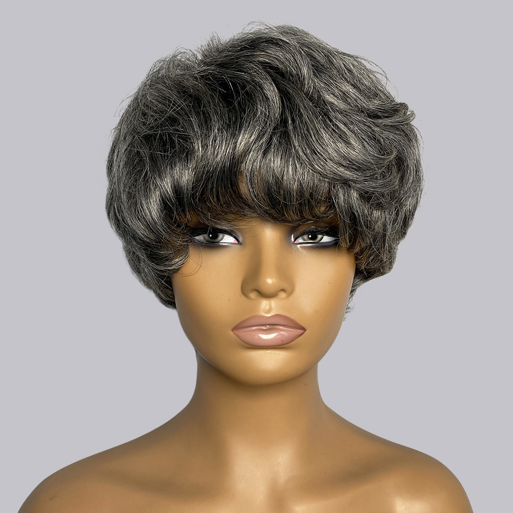 Pelucas de cabello humano con  - Short Pixie Cut Wig Human Hair Cheap reseña y precio