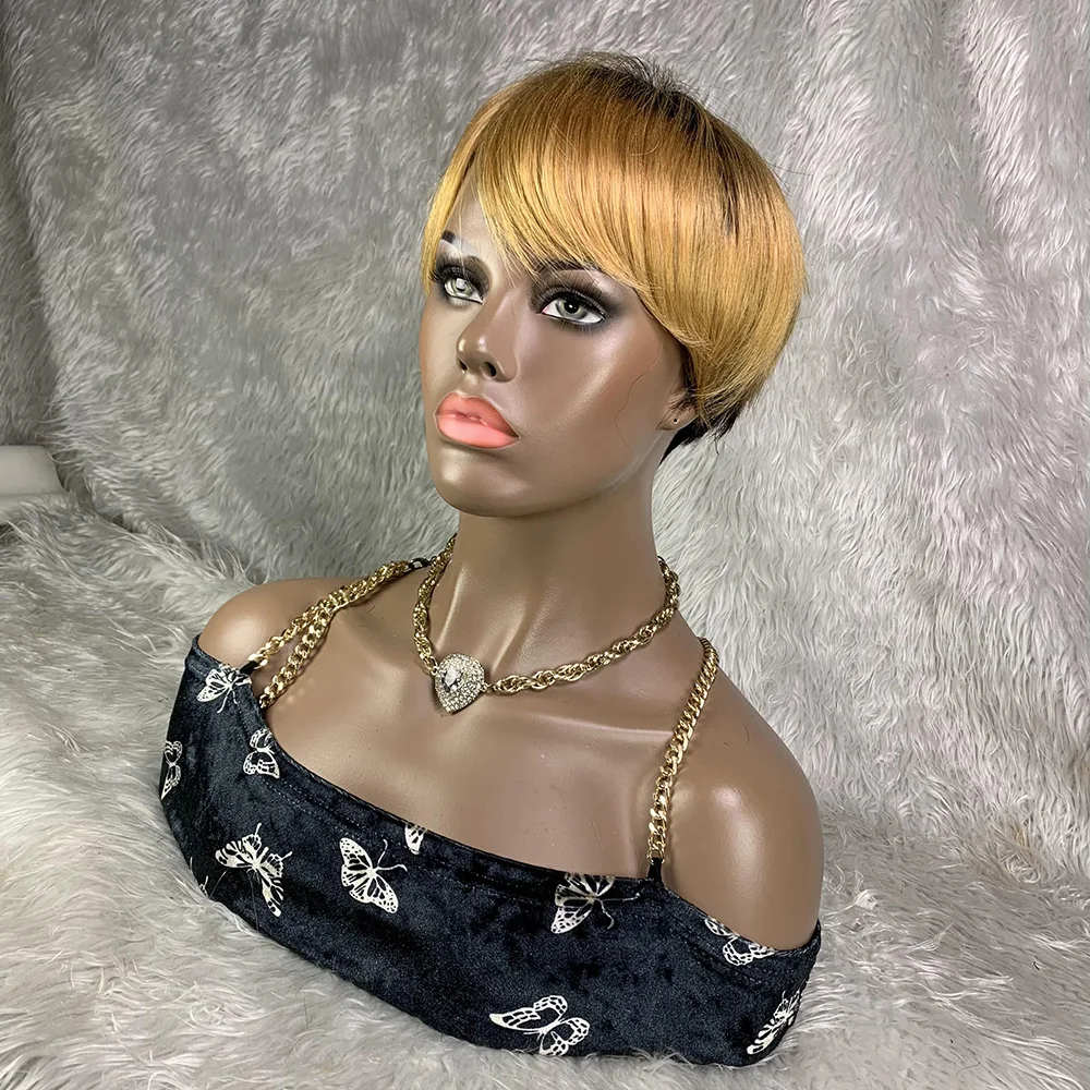 Peluca de cabello Remy corto d - Short Pixie Cut Wig Human Hair Cheap reseña y precio