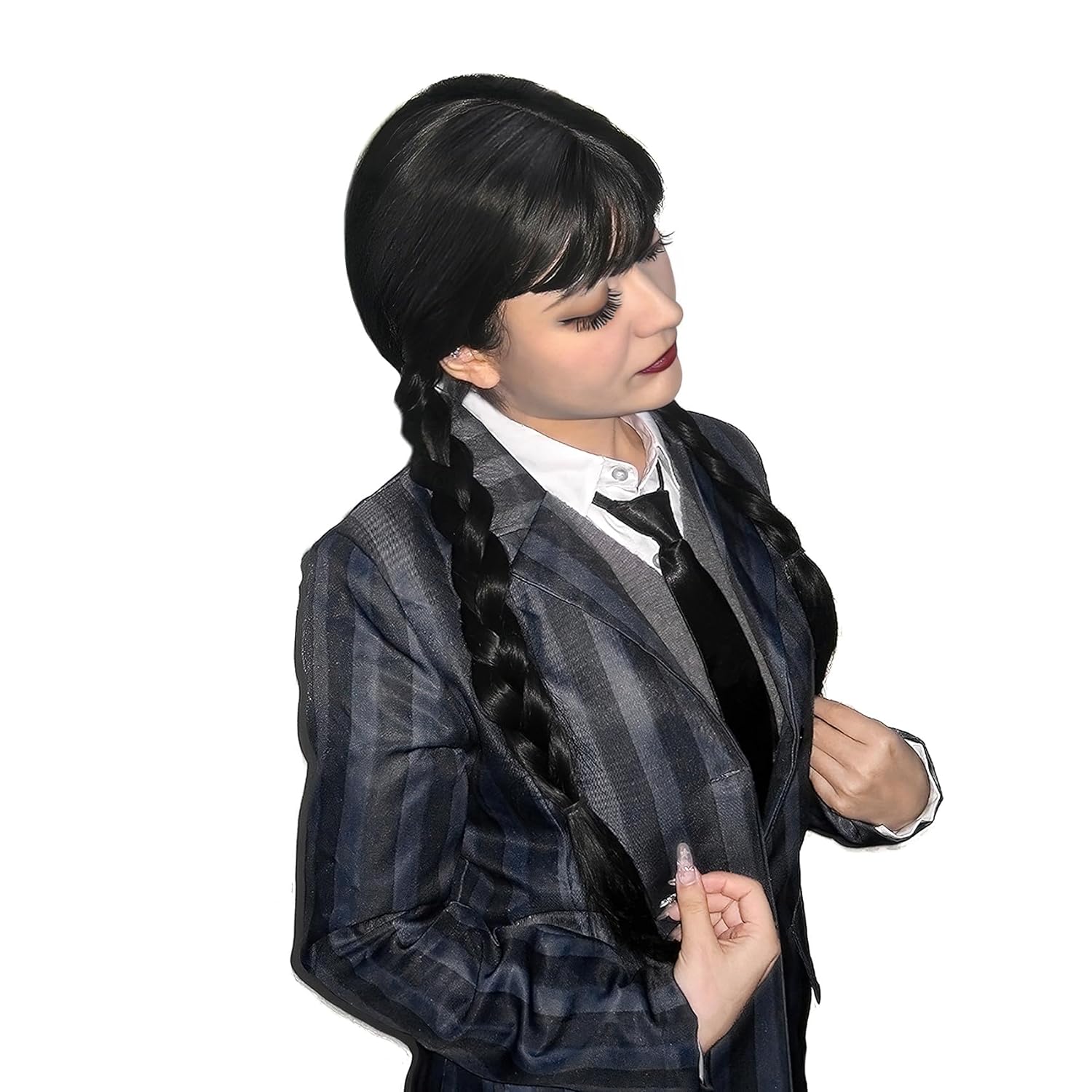 Peluca trenzada negra larga pa - Synthetic Braided Wigs For Black Women reseña y precio