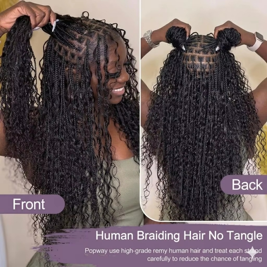 Cabello Humano Rizado Birmano  - Water Wave Bulk Human Hair For Braiding reseña y precio