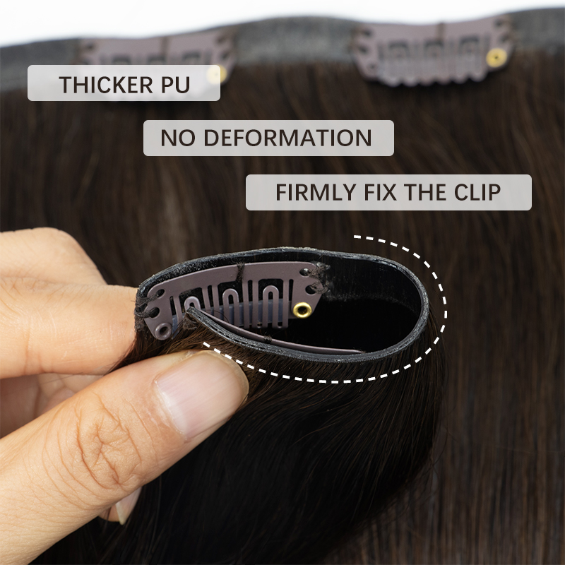 Clip de PU grueso Invisible en - Seamless Clip In Hair Extensions Human Hair reseña y precio