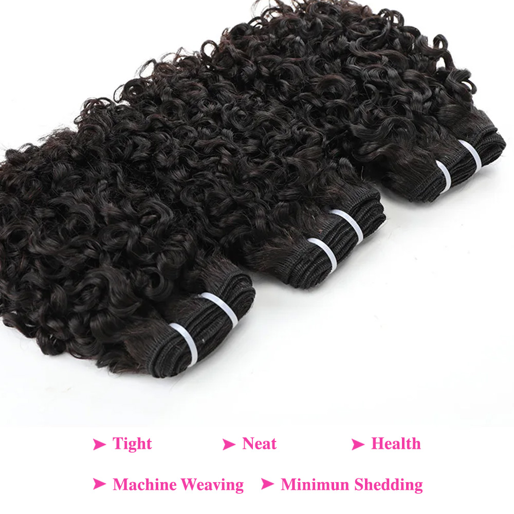 Mechones de pelo Pixie Curl co - Deep Wave 3 Bundles With Closure reseña y precio